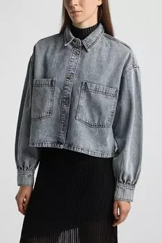 Куртка джинсовая с карманами укороченная HUGO