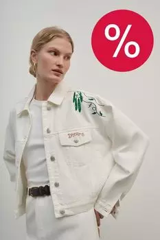 Куртка джинсовая с принтом DREAMS by Alena Akhmadullina