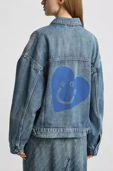 Куртка джинсовая с принтом HUGO