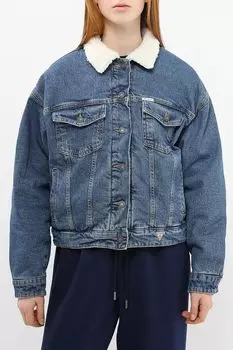 Куртка джинсовая утепленная с меховым воротником Guess Jeans