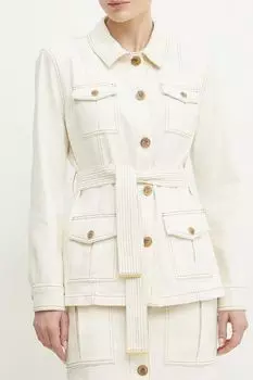 Куртка хлопковая с накладными карманами и поясом Marciano by Guess