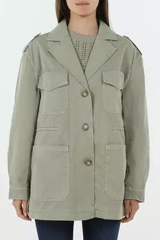 Куртка хлопковая с отложным воротником и накладными карманами PEPE JEANS