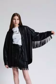 Куртка из искусственной кожи с бахромой ESCUTE Young