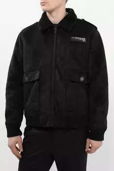 Куртка из искусственной замши на молнии с карманами John Richmond