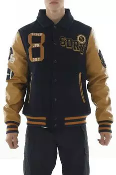 Куртка комбинированная из смесовой шерсти Superdry