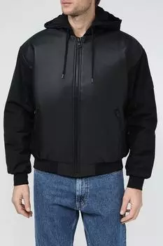 Куртка комбинированная с капюшоном Calvin Klein Jeans