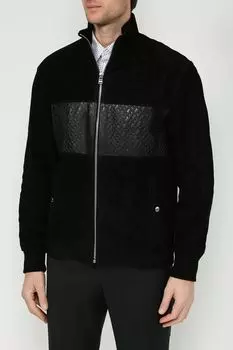 Куртка кожаная комбинированная BOSS