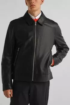 Куртка кожаная с отложным рукавом BOSS