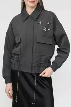 Куртка на эластичном поясе с карманами Twist