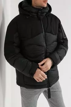 Куртка прямого кроя с двойным капюшоном BOSS