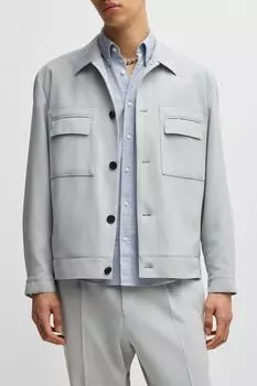 Куртка прямого кроя с карманами HUGO