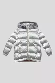 Куртка пуховая с мехом на капюшоне Geox