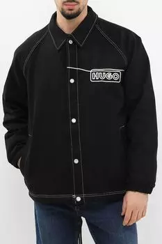 Куртка-рубашка прямого кроя HUGO BLUE