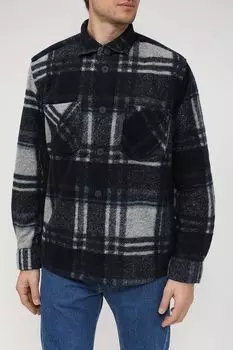 Куртка-рубашка в клетку с добавлением шерсти Cinque