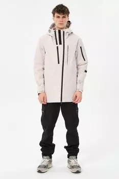 Куртка с ассиметричной молнией и капюшоном MAYTRY