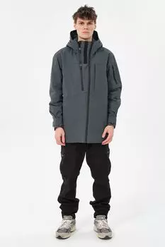 Куртка с ассиметричной молнией и капюшоном MAYTRY