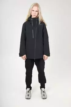 Куртка с ассиметричной молнией и капюшоном MAYTRY