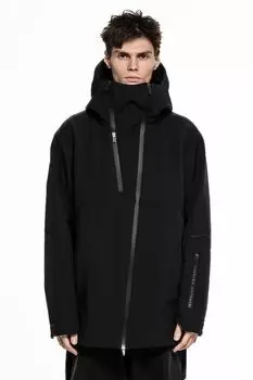 Куртка с капюшоном и асимметричной молнией MAYTRY