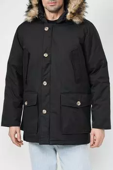 Куртка с меховой опушкой на капюшоне Piombo