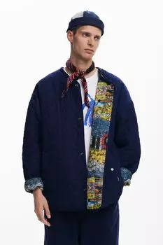 Куртка стеганая двусторонняя с принтом Desigual
