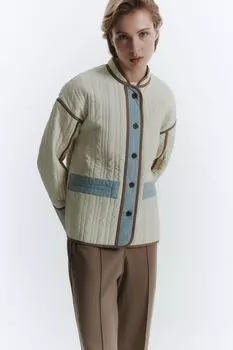 Куртка стеганая колорблок DAISYKNIT