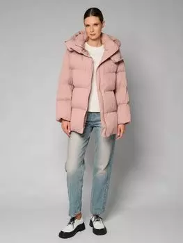 Куртка стеганая с капюшоном и поясом ELEGANZZA