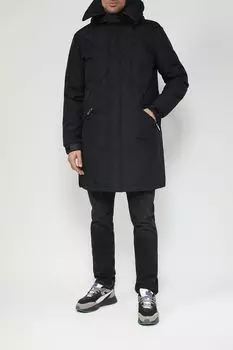 Куртка утепленная прямого кроя с капюшоном John Richmond