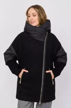 Куртка утепленная с капюшоном и асимметричной молнией Franco Vello