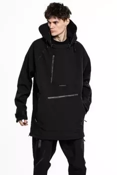 Куртка утепленная с капюшоном и декоративными молниями MAYTRY