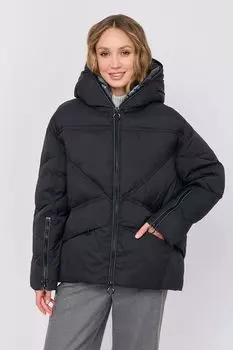 Куртка утепленная с капюшоном и молниями на рукавах Franco Vello