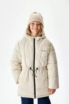 Куртка утепленная с капюшоном и поясом на кулиске SMENA