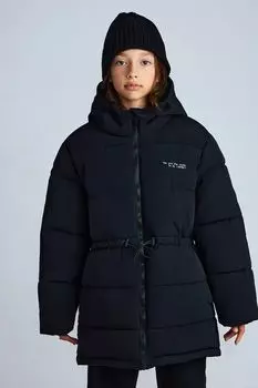 Куртка утепленная с капюшоном и поясом на кулиске SMENA