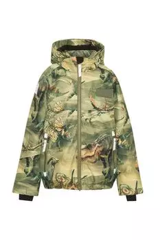 Куртка утепленная с капюшоном и принтом динозавры Molo