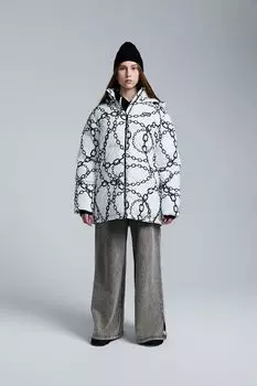 Куртка утепленная с капюшоном и принтом ESCUTE Young