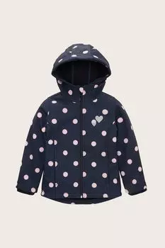 Куртка утепленная с капюшоном и принтом TOM TAILOR