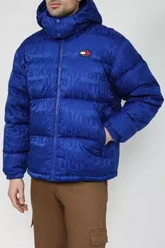 Куртка утепленная с капюшоном и принтом Tommy Jeans