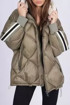 Куртка утепленная с капюшоном на меху COMO