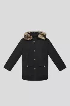 Куртка утепленная с мехом на капюшоне Piombo