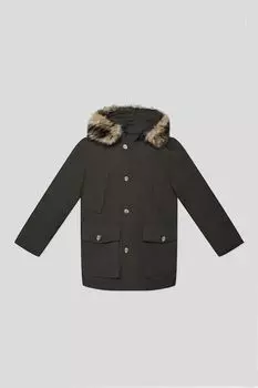 Куртка утепленная с мехом на капюшоне Piombo