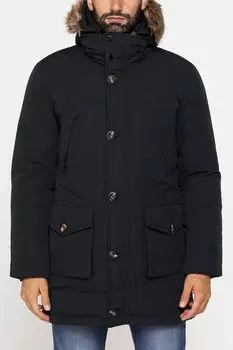 Куртка утепленная с накладными карманами и капюшоном Carrera Jeans