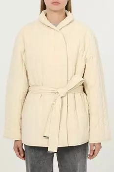 Куртка утепленная стеганая на поясе Calvin Klein