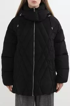 Куртка утепленная стеганая с объемным капюшоном BOSS