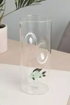 Кувшин стеклянный с декором Pesce Verde COINCASA
