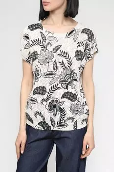 Льняная футболка с принтом Taifun