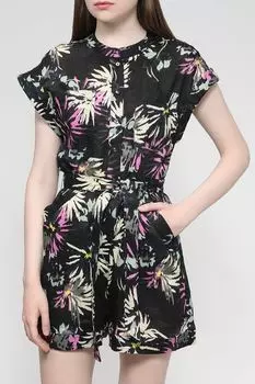 Льняной комбинезон с цветочным принтом Scotch & Soda