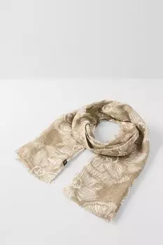 Льняной платок с цветочным принтом Lasessor