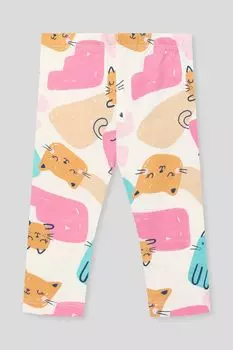 Легинсы хлопковые с принтом Fagottino
