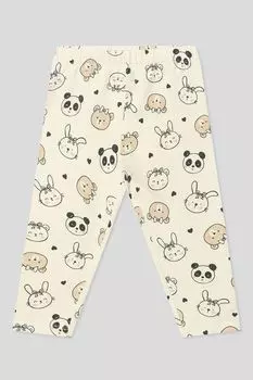 Легинсы хлопковые с принтом Fagottino