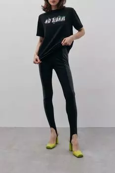 Легинсы с кожаной вставкой Fashion Rebels