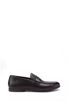 Лоферы кожаные с перфорацией Abricot